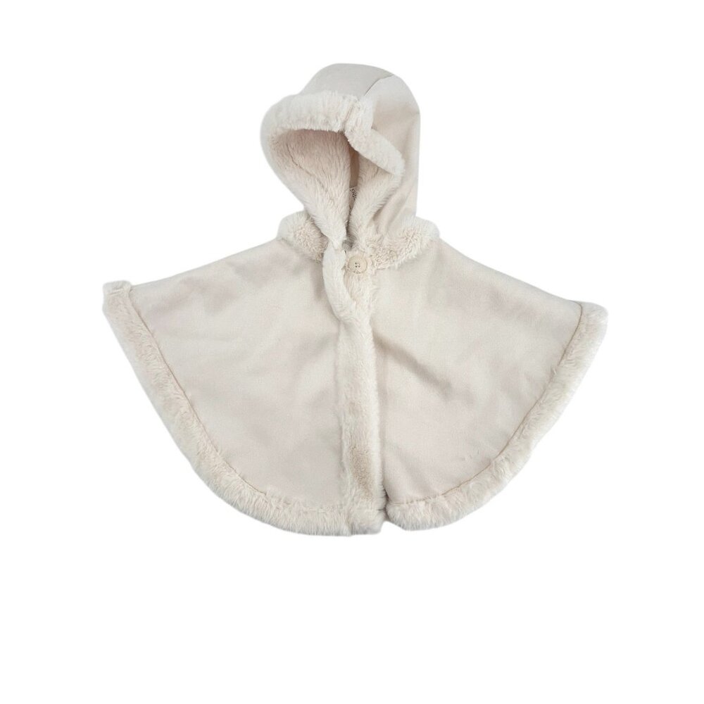 FIRST IMPRESSIONS Toddler's Off White Faux Fur Cape NWT 6-9 Months